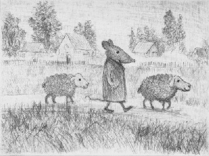 Spaziergang mit Schafen Spaziergang mit Schafen